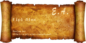 Eipl Alex névjegykártya
